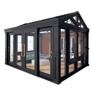 Moderno Four Seasons Sunroom Ventanas abatibles Aleación de aluminio Casas de vidrio fijo para jardín de invierno <span class=keywords><strong>Solarium</strong></span> Factory Outlet para - Product Image 1