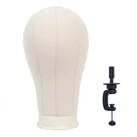 Canvas Wig Head Stand with Mannequin Head 23 inch Canvas Head for Wigs  Making Kit Supplies Cork Canvas Block Manikin Head for Wig Styling Wig  Holder Head (Wig Stand with Head, 52