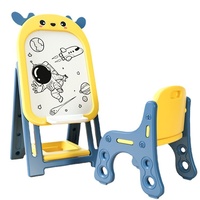 Tableau magnétique effaçable en plastique pour enfants, support d'écriture et tableau blanc pour la maison et la maternelle
