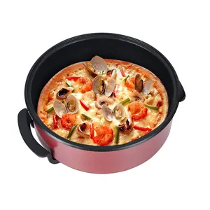 28CM de profondeur 3.2CM multifonctionnel GS CE ROHS CB approbation 1500W noir fabricant de pizza électrique 1.2L