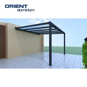 Buiten Bioklimatisch Tuinglas Pergola Aluminium En Gelegeerd Frame Tuinglas Pergola Metalen Waterdichte Aluminium Pergola