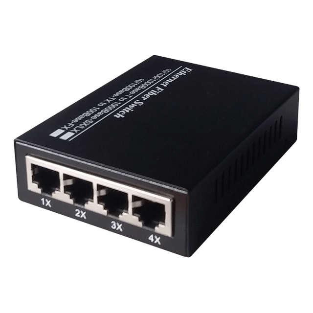 Manufacturer Price OEM 4 Port 10/100/1000M Single Mode Single Fiber Enterprise Switch + 1 Port 1000M Optical Fiber Switch 10G