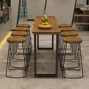 Üretim lüks restoran mobilya tasarımları Bar standında koltuk yemek masası seti ticari mobilya