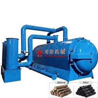 Four de carbonisation automatique Africa PLC pour la production de biochar à partir de coques de noix de coco pour usine de fabrication
