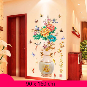 Đảng chấm lớn 3D bình tường Sticker tự dính không thấm nước PVC mạnh dính hoa sen decal tường nghệ thuật trang trí - Product Image 3