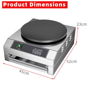 Machine à crêpes professionnelle électrique 40 cm pour restaurants et usage domestique, design arrondi, pour snacks - Product Image 3