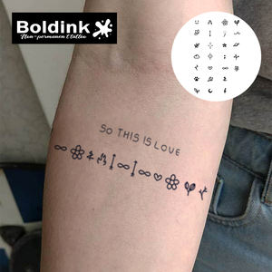 Autocollants <span class=keywords><strong>de</strong></span> <span class=keywords><strong>tatouage</strong></span> semi-permanents Boldlink en gros, personnalisés, symboles préférés des femmes, imperméables, résistants à la transpiration, 2 semaines, pour l'art corporel - Product Image 5