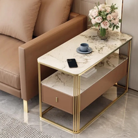 Meuble de salon haut de gamme, table basse moderne et simple avec rangement pour petit salon