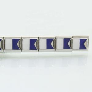 9 مللي متر الكلاسيكية ارتباطات الإشارات البحرية الدولية رمز أعلام بحري أعلام الأبجدية رسالة أساور إيطالية سوار - Product Image 6