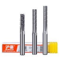 HUHAO 6MM TCT Router Straight Cutter Alat Pemotong Kayu 3F Pisau Pemotong Alur Lurus H25010620