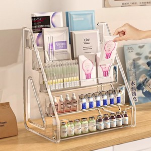 Acrylic Tiered Cosmetic Display Stand 4 Layers Desktop Skincare Organizer For Makeup Storage - Product Image 3