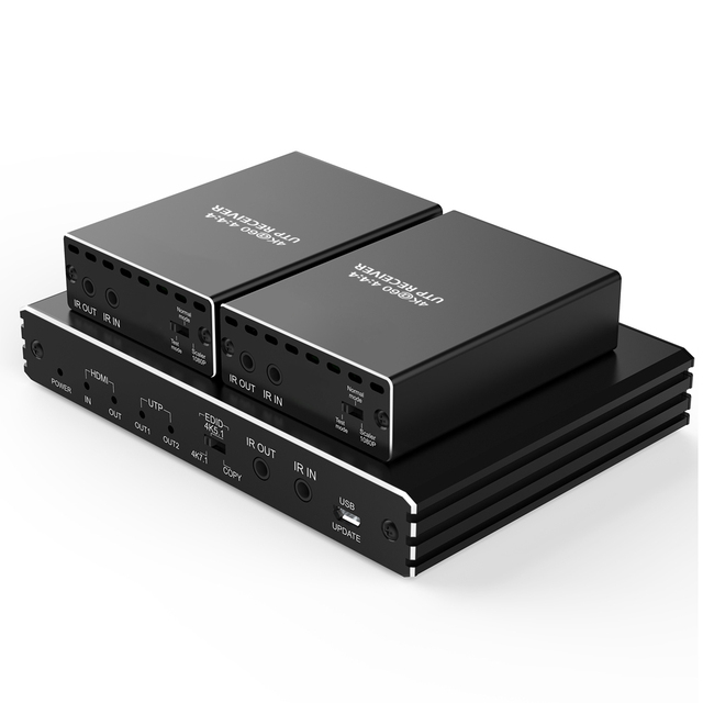 4K60hz HDMI Splitter Extender 1x2 Over Cat5/6 Extender Over Ethernet up to 50m/165ft.HDCP2.2/PoE/EDID Management