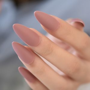 Prensa acrílica para <span class=keywords><strong>uñas</strong></span>, almendra mediana, <span class=keywords><strong>mate</strong></span>, Color puro, <span class=keywords><strong>uñas</strong></span> postizas cortas, <span class=keywords><strong>uñas</strong></span> rosadas esmeriladas, venta al por mayor, Fakenail - Product Image 2