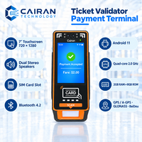 Solution de terminal durable Cairan pour validateur de bus T20 : billetterie intelligente par carte de bus, code QR, reconnaissance faciale, paiement NFC de haute performance