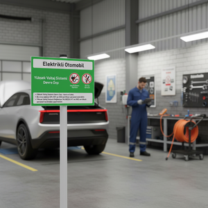 Signal de désactivation de panneau de signalisation routière réfléchissant pour véhicules électriques haute tension, destiné aux systèmes haute tension - Product Image 3