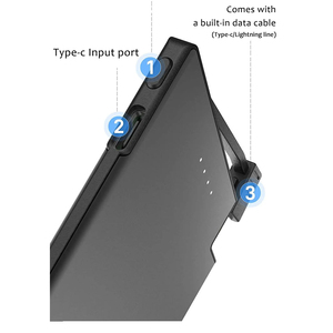 Biểu tượng tùy chỉnh siêu mỏng 2650mAh mỏng đến 5 mét Powerbank được xây dựng trong cáp dữ liệu xách tay dây ngân hàng điện - Product Image 4