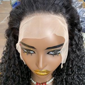 Perruque personnalisée 12A, boucles Pixie, 24 pouces, avec dentelle transparente 13*4, couleur naturelle, rehaussez votre style - Product Image 4