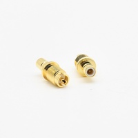 SMB Connector Male Bulkhead Panel Mount Full Brass Gold Plated Slotted Solder Cup RF Coaxial Connector 48H Salt Spray Test
