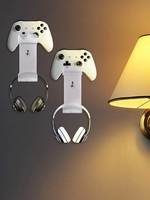 Support mural pour manette PS5/PS4/PS3, support de suspension pour casque, crochet de montage pour Switch Pro/Xbox One/Xbox Series X/S