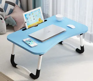 Office Home MDF Adjustable Laptop Desk for Bed, Foldable Portable Wooden Laptop desk for Book Reading