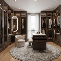 Vermonhouzz – Conception de dressing intégré de luxe haut de gamme avec coiffeuse intégrée pour villas et suites d'hôtels haut de gamme