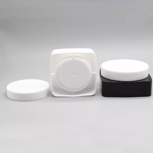 Sang trọng đôi tường vuông mỹ phẩm lọ nhựa 100ml 150ml 200ml bơm lại khuôn mặt Kem mắt Kem dưỡng môi Jar tùy chỉnh - Product Image 6