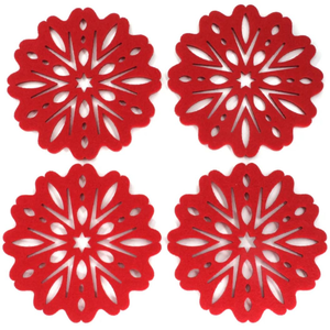 Sous-verres ronds en feutre écologiques et durables de haute qualité pour la décoration de table, idées de cadeaux pour le Nouvel An, Mofelt - Product Image 2