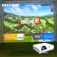 Simulateur d'entraînement de golf AR Sport Impact Screen avec écran LCD, résolution 1920x1200, mise au point automatique, interactif