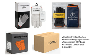 Guantes de Soldadura de Cuero Vacuno, Resistentes al Calor, con Puño Largo y Palma Reforzada, para Soldadores, Construcción y Trabajo Industrial - Product Image 6