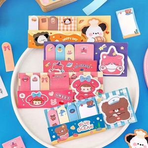 Japanese & Korean Style Cute Cartoon Animal Self-Adhesive <b>Sticky</b> <b>Notes</b> Back-to-School Essentials Study Reminder Paper Memo Pads - Product Image 1