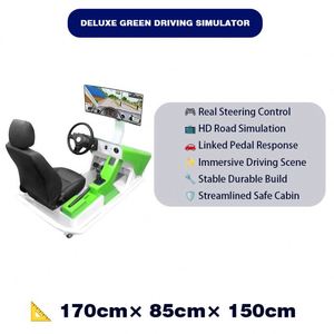 Green-White Metal Racing Simulation Driving Cockpit Commercial Amusement Entertainment Equipment 1 Year for Mall Game Center - Product Image 5