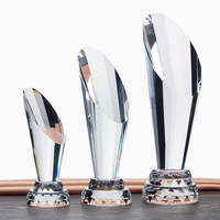 Trophée en cristal en forme de torche avec inscription gratuite, origine Chine, boîte cadeau pour les entreprises, reconnaissance individuelle des équipes, récompenses