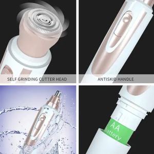 Afeitadora de 3 cabezales con pilas AA, resistente al agua, para bigote, nariz y orejas, para hombres - Product Image 2