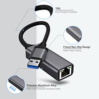 Adaptor Internet Gigabit Ethernet SYONG USB 3.0 ke 10/100/1000 Gigabit, Kompatibel untuk Laptop, Tablet, PC Windows 11/10/8, MacOS
