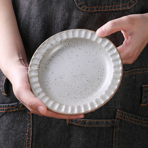 Assiettes en céramique rétro, vaisselle de table en céramique, accessoires de cuisine, assiettes exquises <span class=keywords><strong>pour</strong></span> le thé, les collations, les fruits, les desserts, les gâteaux - Product Image 4