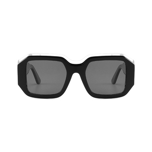 Lunettes de soleil Wayfarer personnalisées avec logo, monture intégrale, verres polarisés UV400, unisexe, mode décontractée, monture transparente - Product Image 6