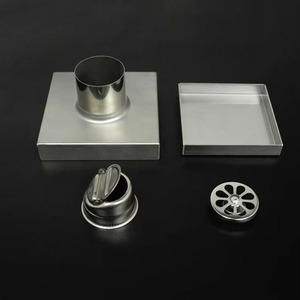 YOTOモダンブラックグレー浴室シャワーアクセサリー真鍮防臭SUS 201 304ステンレススチール床排水 - Product Image 4