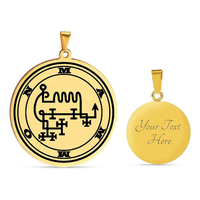 Sceau du Seigneur Mammon, sceau occulte, la clé inférieure de Salomon, roi Asmoday, origines, collier pendentif en acier inoxydable