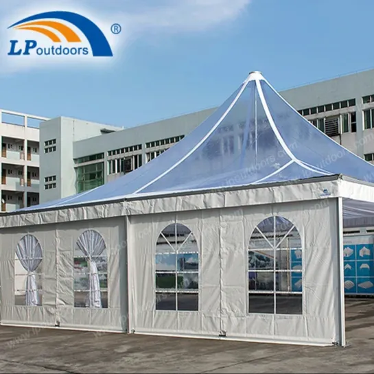 10x10m aluminum frame B-line pagoda tent for 100 people Kenya party event