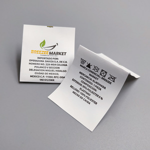 Mềm Satin In Thân Thiện Với Môi Rửa Nhãn Tùy Chỉnh Thiết Kế Cho Hàng May Mặc Gấp Trung Tâm Nhiệt Cắt Cạnh Quần Áo Chăm Sóc Phụ Kiện - Product Image 5