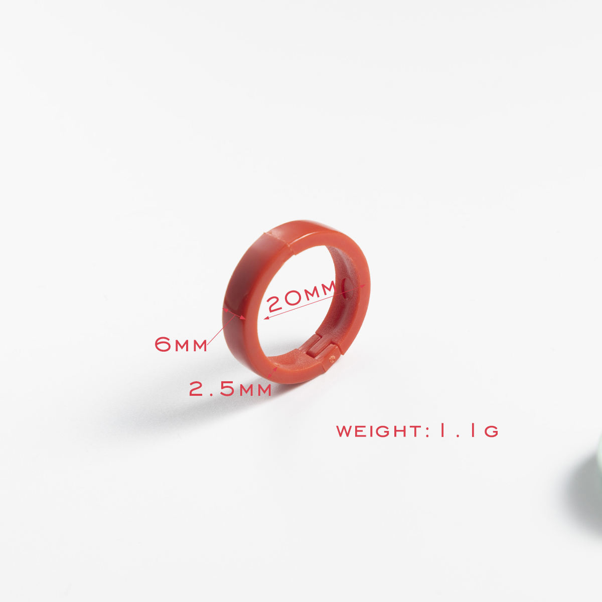 20 mm de ancho, 6 rojos