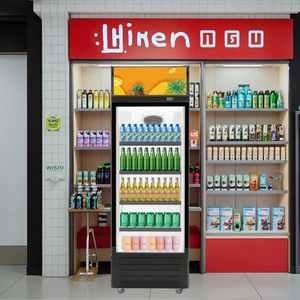 Equipo de supermercado <span class=keywords><strong>Frigo</strong></span> Display Refrigerador comercial Puerta de vidrio Refrigerador <span class=keywords><strong>pequeño</strong></span> para bebidas - Product Image 3