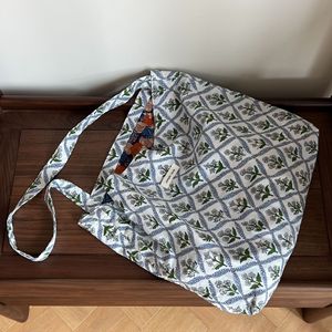 SY Nouveau Sac à Bandoulière en Coton Imprimé Traditionnel Bleu Moutarde Vert, Sac Écologique Fin pour Femme, Sac de Courses - Product Image 2