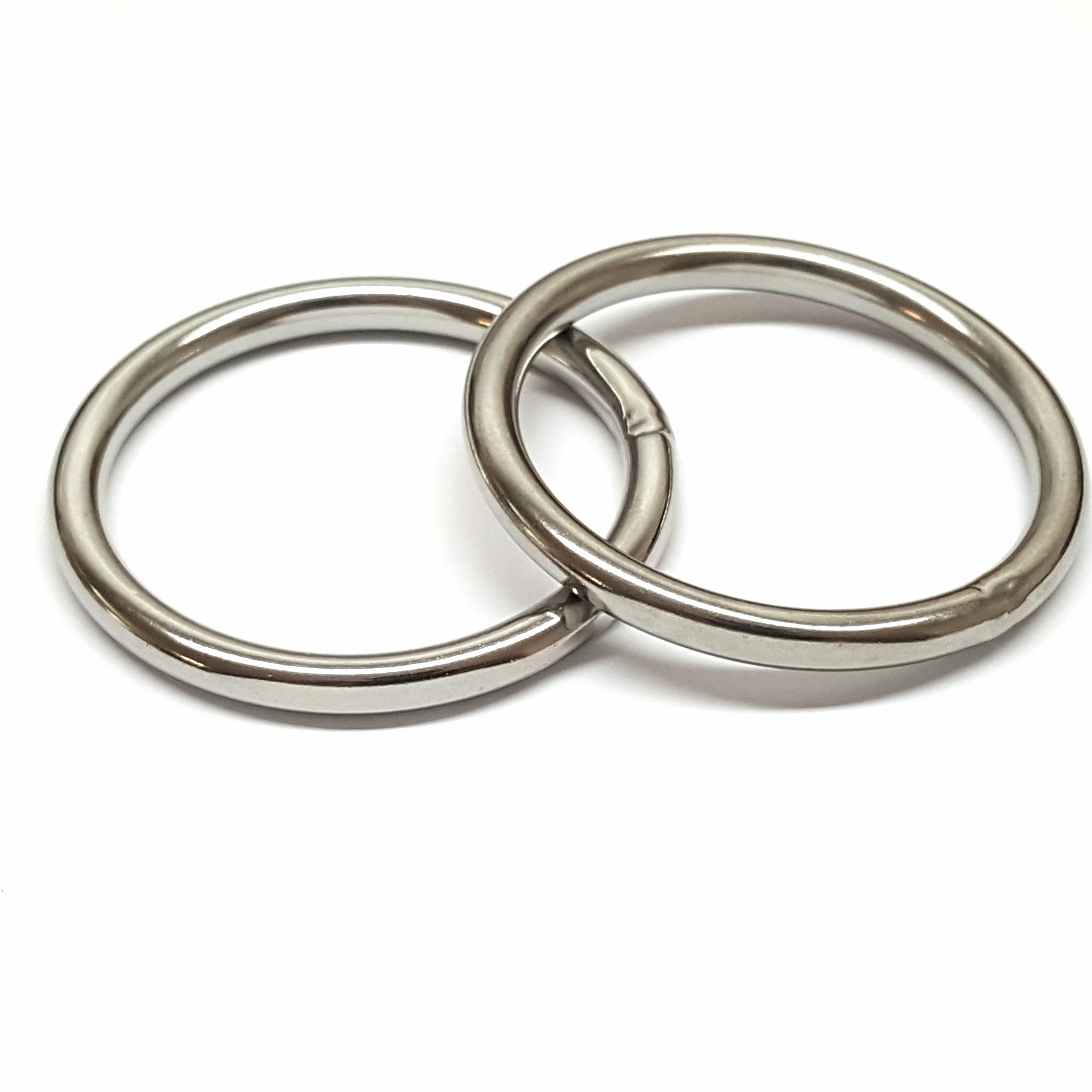 Stainless Steel 316 Welded Round Ring - 6mm X 90mm (1/4" X 3 1/2") Marine Grade For Rigging & Hardware