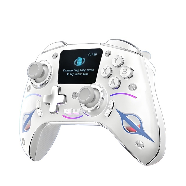 2512-K2 Smart Screen Wireless BT Game Controller 3 Modes P4 NS IOS PC TV Programmable Back-Button Gamepad Six-axis