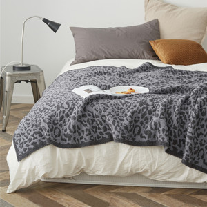 Jeté de lit BLA OEKO-TEX en microfibre tricotée à imprimé léopard, chaud pour l'hiver, en <span class=keywords><strong>fausse</strong></span> <span class=keywords><strong>fourrure</strong></span>, à carreaux, moelleux, moderne, pour jeunes, taille personnalisable - Product Image 4