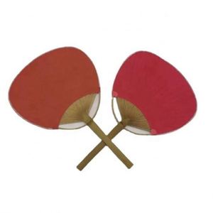 Colorful Japanese Style Bamboo Round Paper Paddle Fan Handmade Carved Business <b>Gift</b> for Promotion and Events Plain Hand Fan - Product Image 2