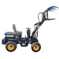 YF08 Chargeur frontal compact électrique de 800kg Mini chargeuse sur pneus articulée de 0.8 tonnes avec moteur et pompe Garantie 1 an