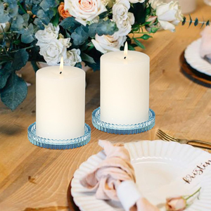 Цветной стеклянный подсвечник для столбовых свечей, подставка для свечей, рождественские украшения для обеденного стола - Product Image 5