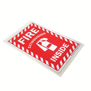 Etiqueta de Advertencia para Extintor de Incendios de 8 Líneas, <span class=keywords><strong>Oscam</strong></span> <span class=keywords><strong>Icam</strong></span> Sk-y Alemania para Polonia, Austria, Países de la UE, Adhesivo Impermeable con Protección Solar - Product Image 4